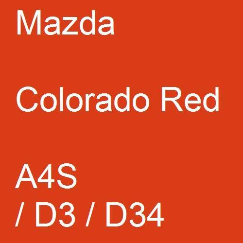 Mazda, Colorado Red, A4S / D3 / D34.